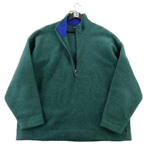 Patagonia Pull polaire Capilene Expedition Weight Fleece Zip-T Y2K Homme Taille XL Vert