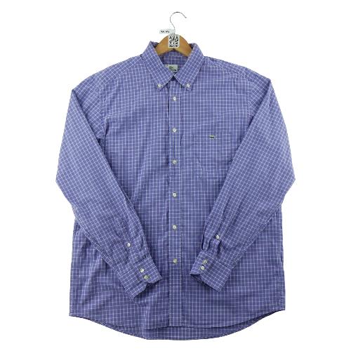 Lacoste Chemise classique Homme Taille L à carreaux Violet
