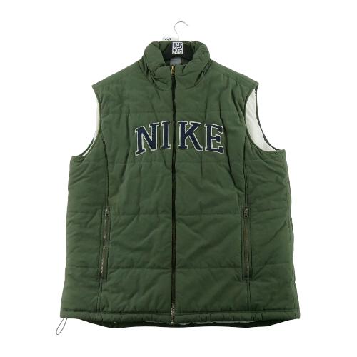 Nike Doudoune Spellout brodé Y2K Rétro Coupe droite Vintage Poches zippées Homme Taille XL