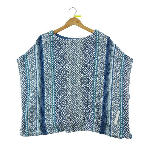 Sportswear - Lauren Ralph Lauren Pull Poncho en lin Femme Taille S Bleu - photo 7