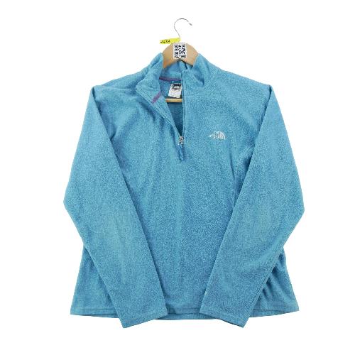 The North Face Pull polaire TKA 100 1/4 Zip Micropolaire légère Femme Taille L Bleu