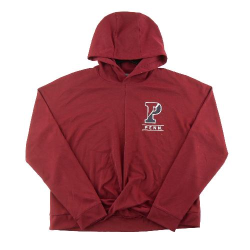 Under Armour Sweat à capuche NCAA Coupe lâche Penn Quakers Homme Taille L Bordeaux