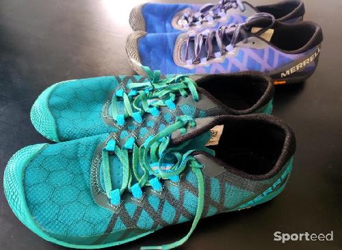 LOT - Baskets Merrell Vapor Glove 3 / bleu-vert et bleu