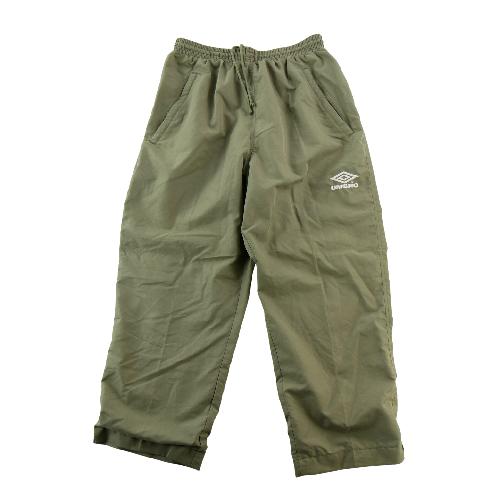 Umbro Jogging Y2K Pantalon nylon Logo brodé Taille élastiquée Femme Taille XS Kaki