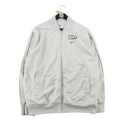 Nike Veste Retro Bomber Jacket Logo dos Passepoils contrastés Homme Taille L Beige