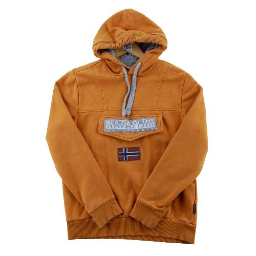 Napapijri Sweat à capuche Burgee HZH 2.0 Coupe regular droite Homme Taille S Orange