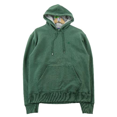 Champion Sweat à capuche Logo C brodé Poche kangourou Coton polyester Homme Taille M Vert