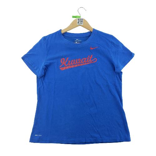 Nike T-shirt Dri-FIT Coupe ajustée Kuwait Femme Taille M Bleu