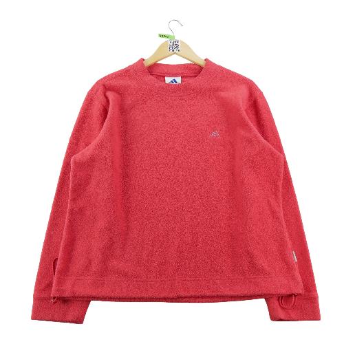 Adidas Pull polaire Y2K Cordon de serrage à l'ourlet Coupe régulière Femme Taille W42 Rose