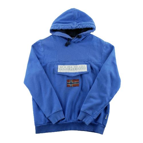 Napapijri Sweat à capuche Burgee Coupe droite Geographic Homme Taille S Bleu