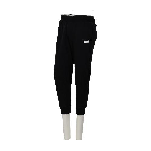 Puma Jogging Jogger à petit logo Coupe fuselée Chevilles côtelées Femme Taille L Noir