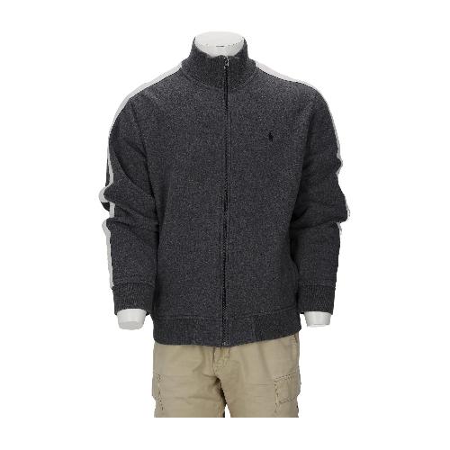 Polo Ralph Lauren Sweat Full Zip Bandes latérales contrastées Col montant Homme Taille XL