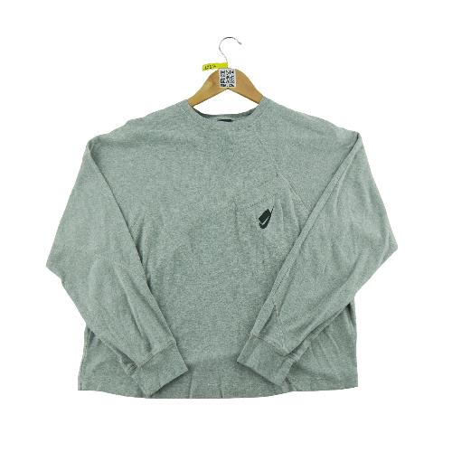 Nike T-shirt manches longues Oversized Long-Sleeve Top Coupe oversize Femme Taille M Gris