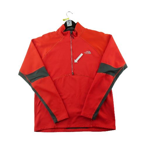 Course à pied trail - The North Face Pull polaire Momentum Thermal 1/2 Zip FlashDry Homme Taille M Rouge - photo 9