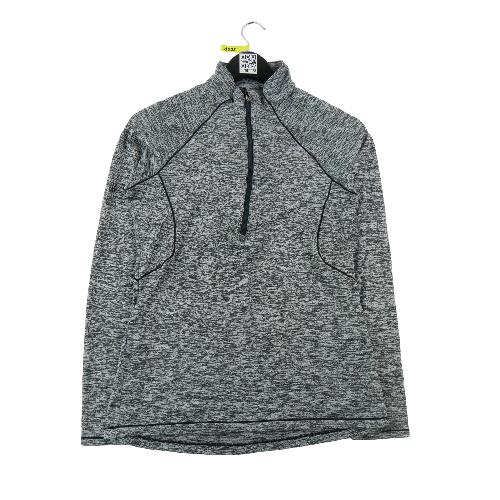 Under Armour Sweat Demi-zip chiné Col montant Manches raglan Homme Taille XS Gris