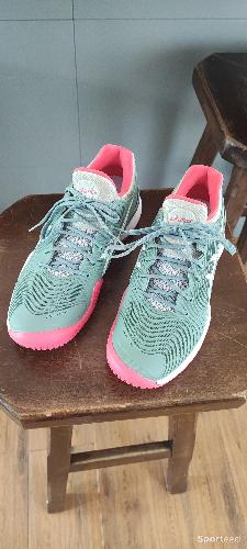 Chaussures tennis / padel Terre Battue / Clay Asics Court FF 3 - Taille 40.5 - Vert d'eau et rose