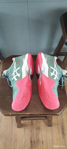 Tennis - Chaussures tennis / padel Terre Battue / Clay Asics Court FF 3 - Taille 40.5 - Vert d'eau et rose - photo 6