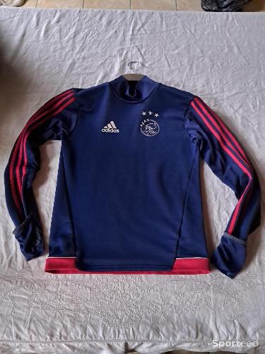 Haut Entraînement Adidas Ajax Amsterdam XS – Sweat Pro Bleu & Rouge BR7131   