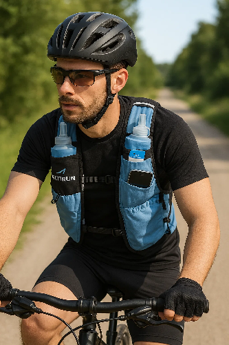 Course à pied trail - Gilet running / trail neuf avec 2 flasques - photo 6