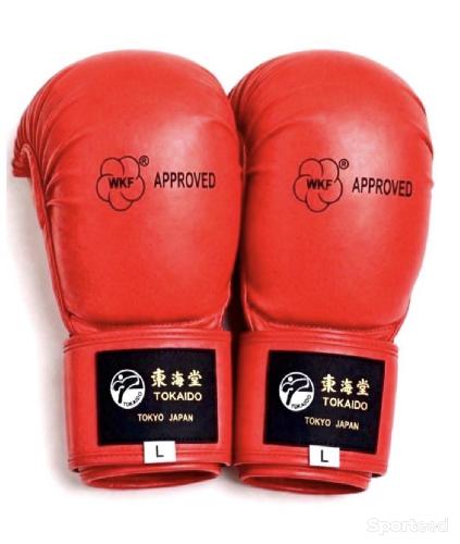 Gants de Karate Tokaido WKF Approved Rouge — Taille L (Neufs)