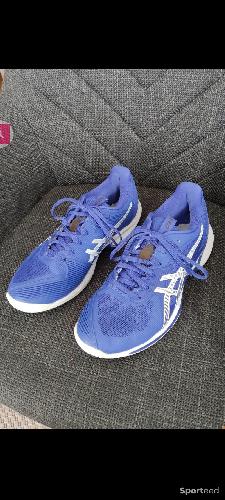 Chaussures tennis / padel haut de gamme Toutes Surfaces Asics Solution Speed FF 3 - Taille 40 - Bleu et blanc