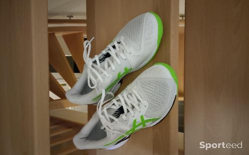 Chaussures Asics Solution Speed FF 3 - Haut de gamme - Tennis et Padel - Blanc/Vert - T40 (Homme)