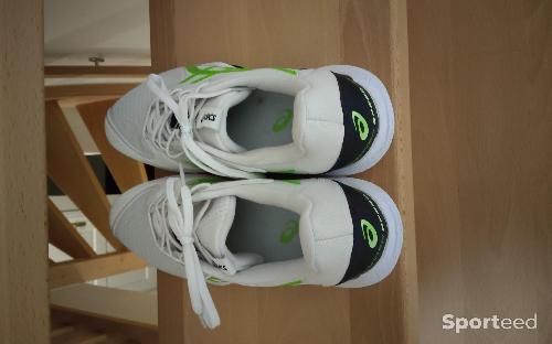 Tennis - Chaussures Asics Solution Speed FF 3 - Haut de gamme - Tennis et Padel - Blanc/Vert - T40 (Homme) - photo 6