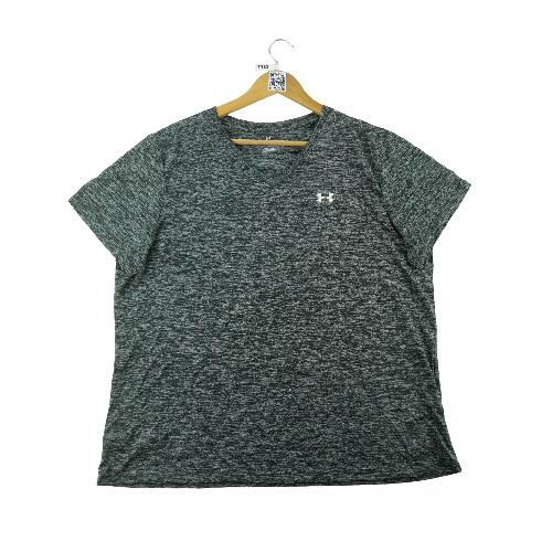 Under Armour T-shirt UA Tech Twist V-Neck Coupe ample Effet twist chiné Femme Taille 2XL