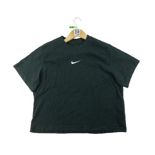 Nike T-shirt Sportswear Essential Boxy Coupe boxy ample Coton épais Femme Taille XL Noir