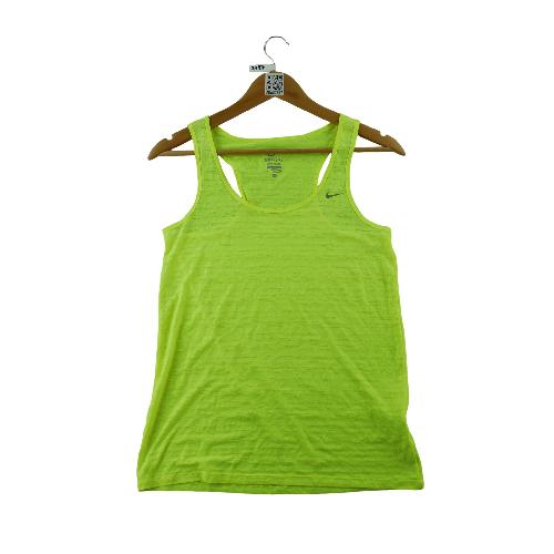 Nike Débardeurs Dri-FIT Racerback Tank Coupe standard racerback Femme Taille S Jaune Fluo