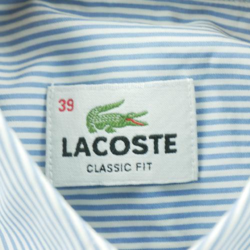Sportswear - Lacoste Chemise classique Homme Taille S à rayures Bleu clair - photo 8