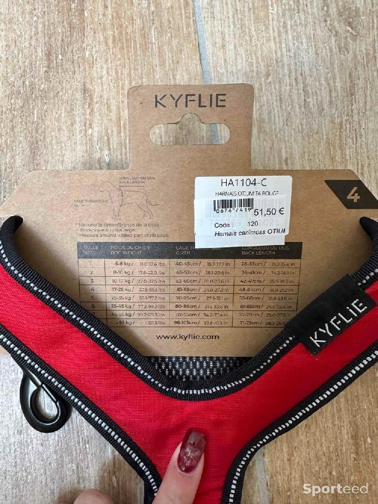 Course à pied trail - Harnais Chien Kyflie Harnais canicross Otium Taille 4 Rouge 48/54 x 61/69 cm - photo 5
