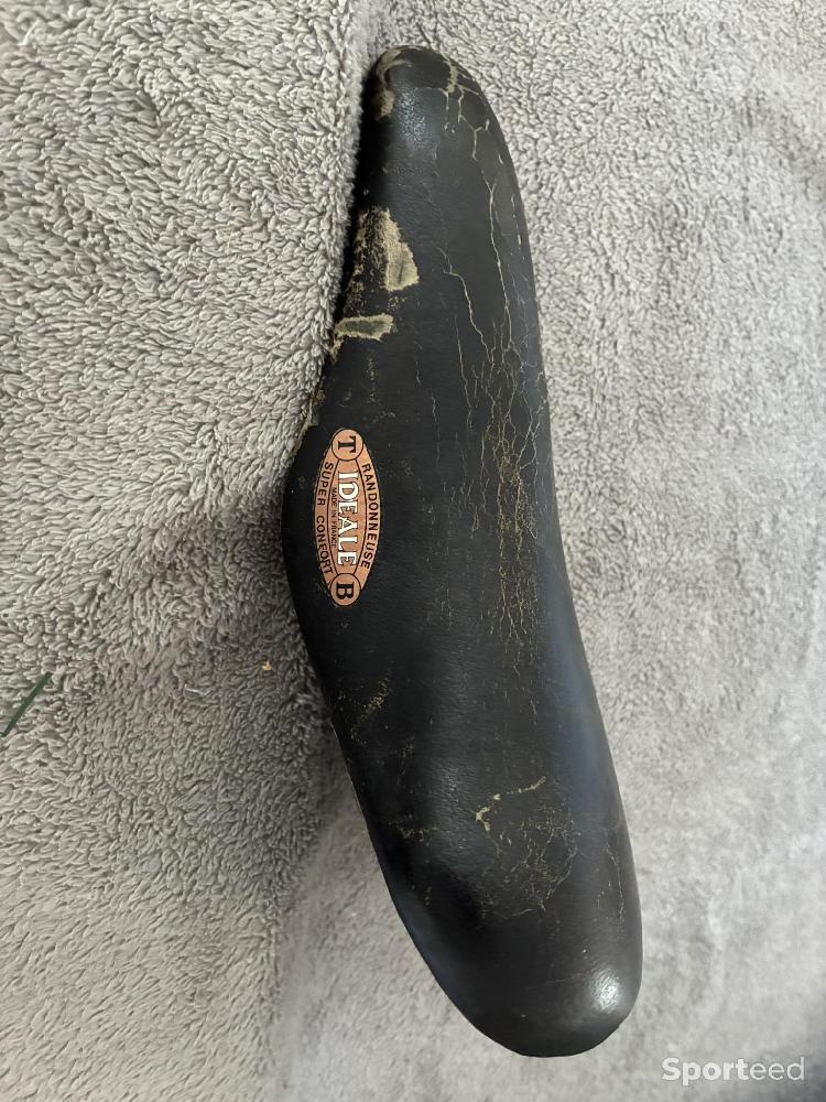 Vélo loisir / urbain - Selle vélo vintage Idéale Randonneuse Titane - Fabriqué en France – Cuir – Années 1980 - photo 3