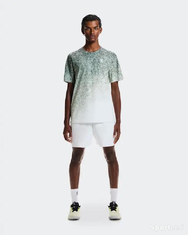 Tennis - Polo match On-running : blanc tâche verte - photo 2