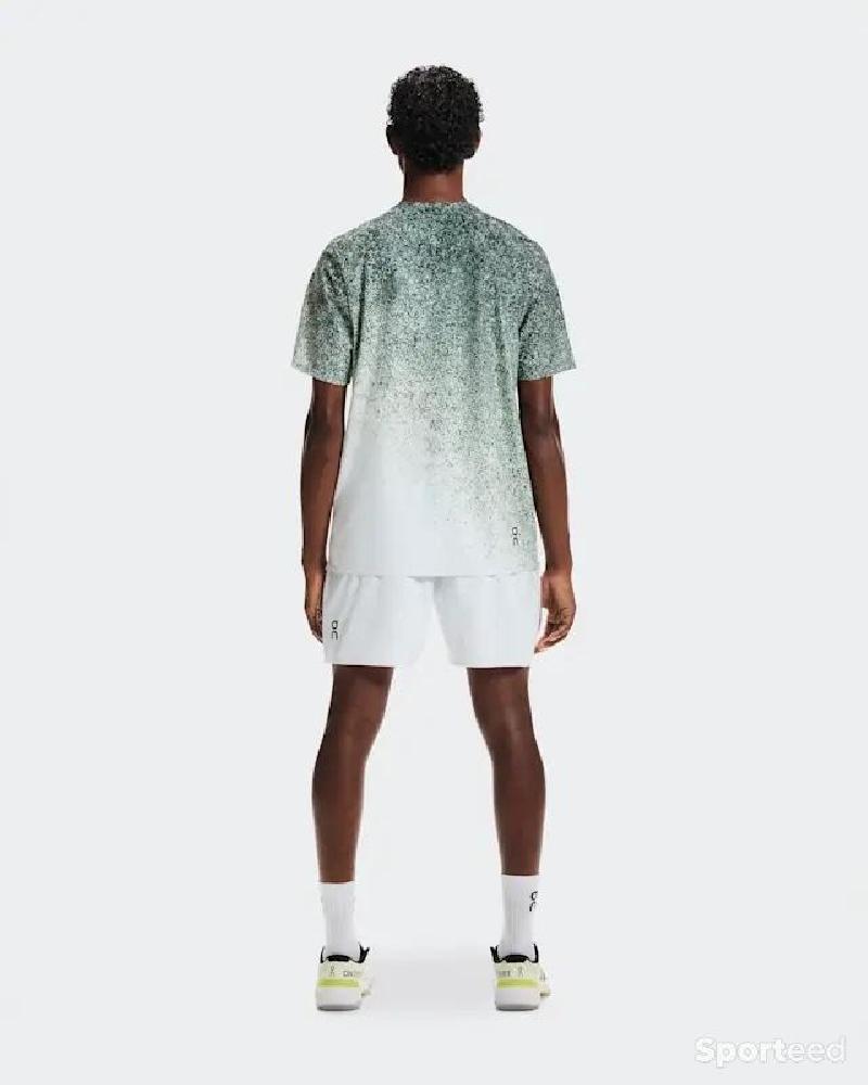 Tennis - Short match On-running : blanc tâche verte - photo 2