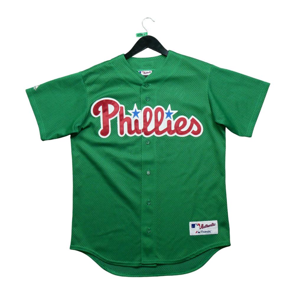 Baseball - Majestic Maillot MLB Philadelphie Phillies Ryan Howard #6 St Patrick's Day Rare Taille M #QWE0564 - photo 1