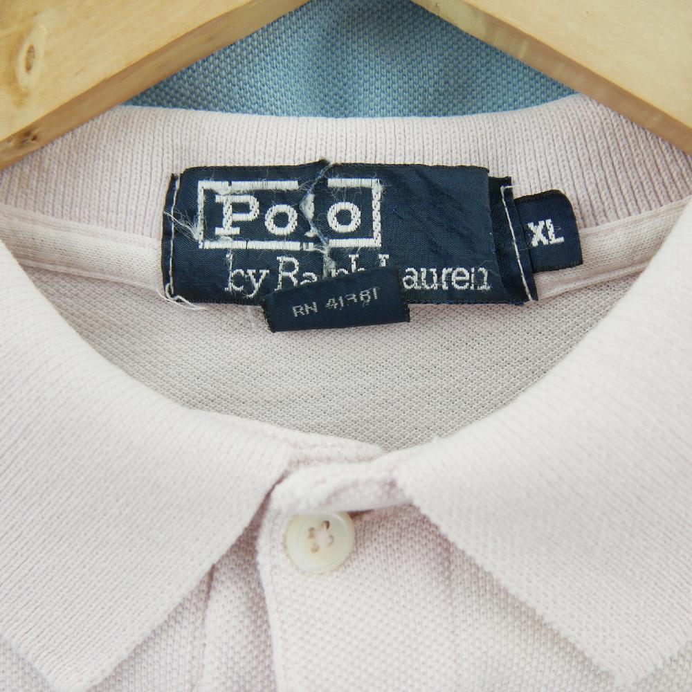 Golf - Polo Ralph Lauren Polo manches courtes Vintage Y2K Made in USA Homme Taille XL Rose #QWE1513 - photo 8