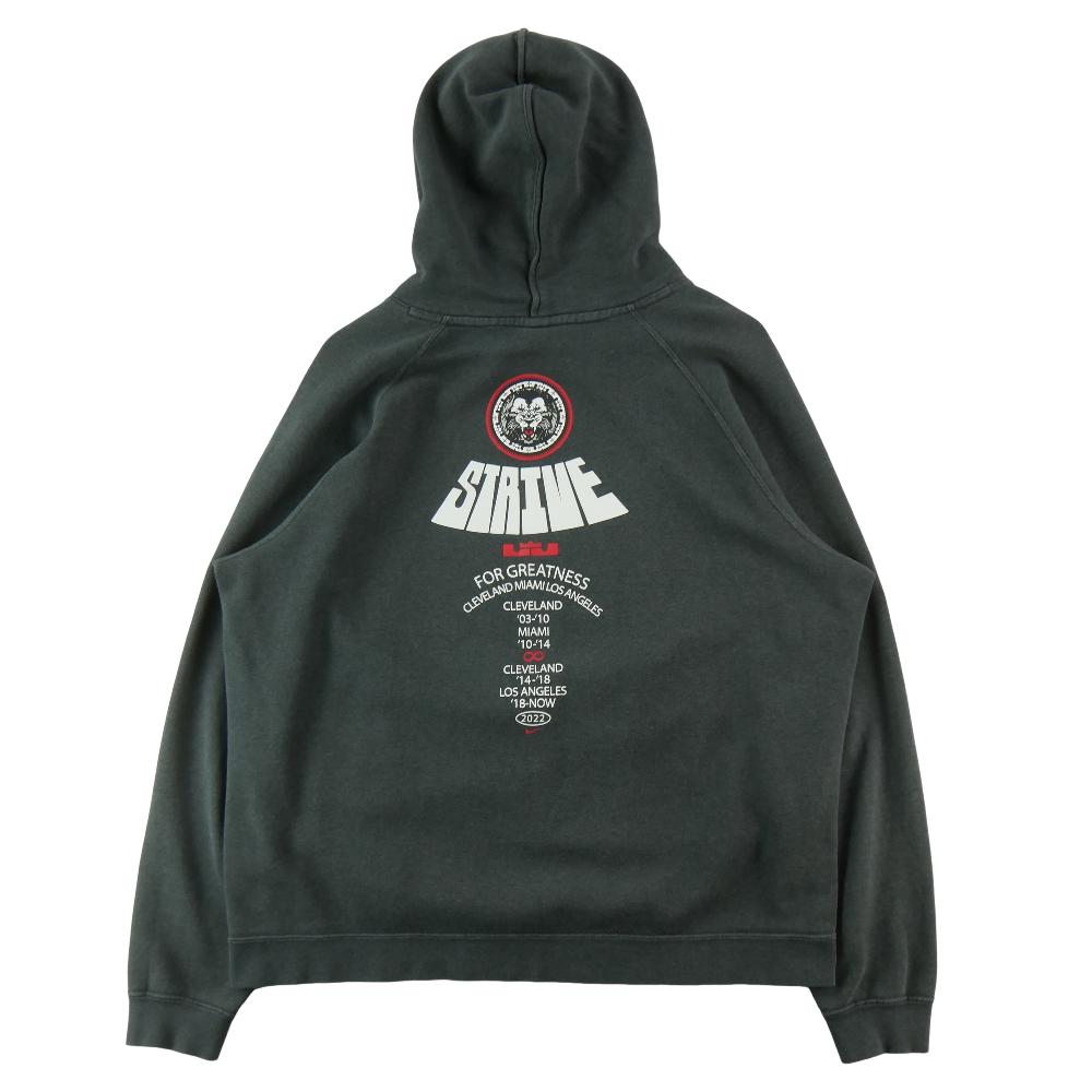 Basket-ball - Nike Sweat à capuche LeBron James Strive for Greatness 20 Years Tick By Homme Taille L Gris #QWE3093 - photo 2