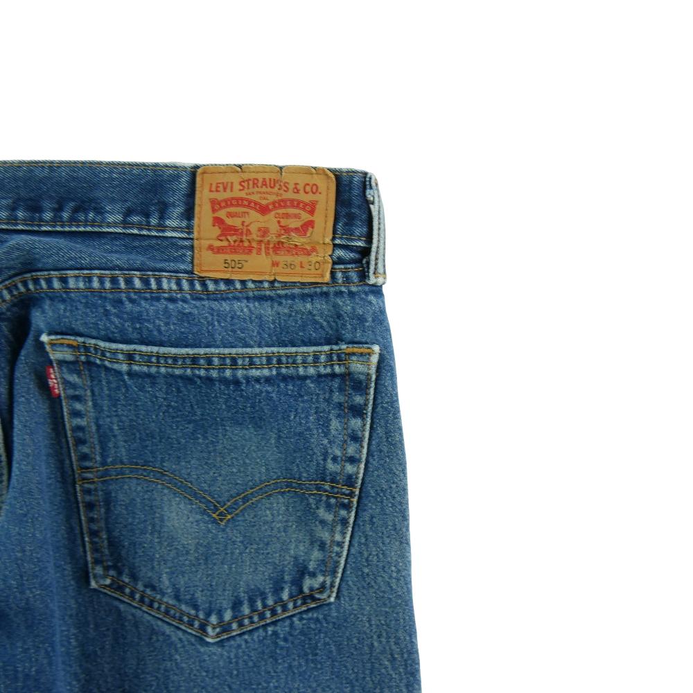 Sportswear - Levi Strauss Jean Levis 505 Regular Fit Taille W36/L30 Homme Bleu #QWE0016 - photo 7