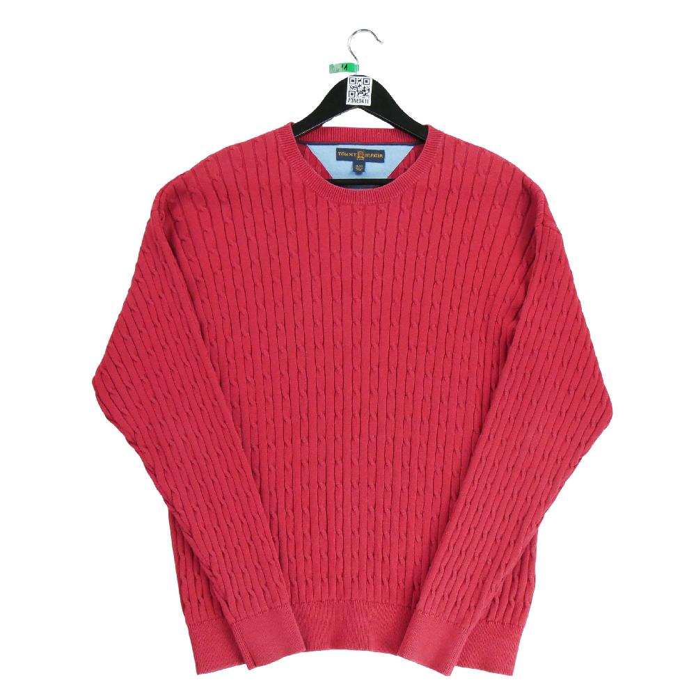 Golf - Tommy Hilfiger Pull en maille torsadée Homme Taille XL Rouge #QWE0229 - photo 1