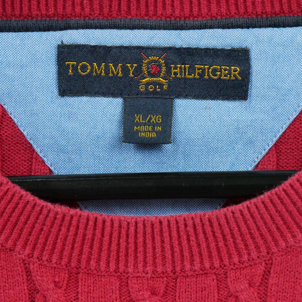 Golf - Tommy Hilfiger Pull en maille torsadée Homme Taille XL Rouge #QWE0229 - photo 5