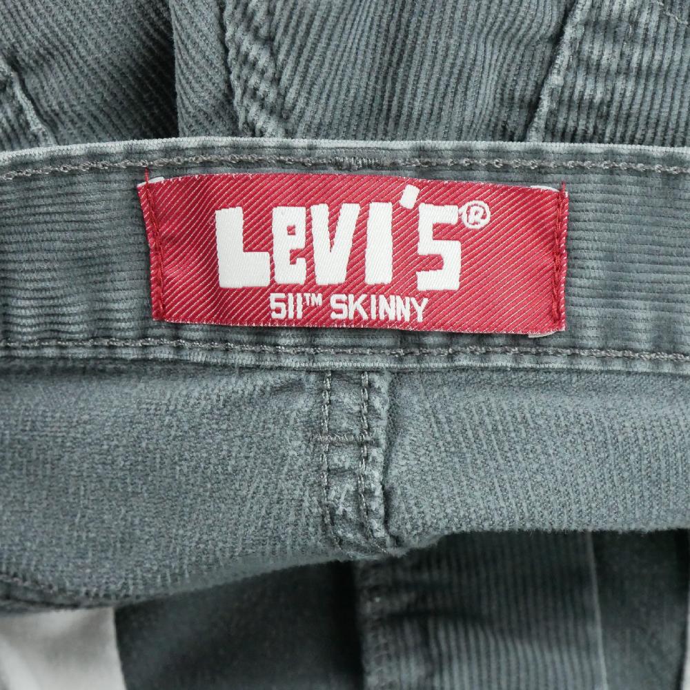 Sportswear - Levi Strauss Pantalon 511 Skinny en velours côtelé Taille W28/L28 Homme Gris #QWE3220 - photo 7