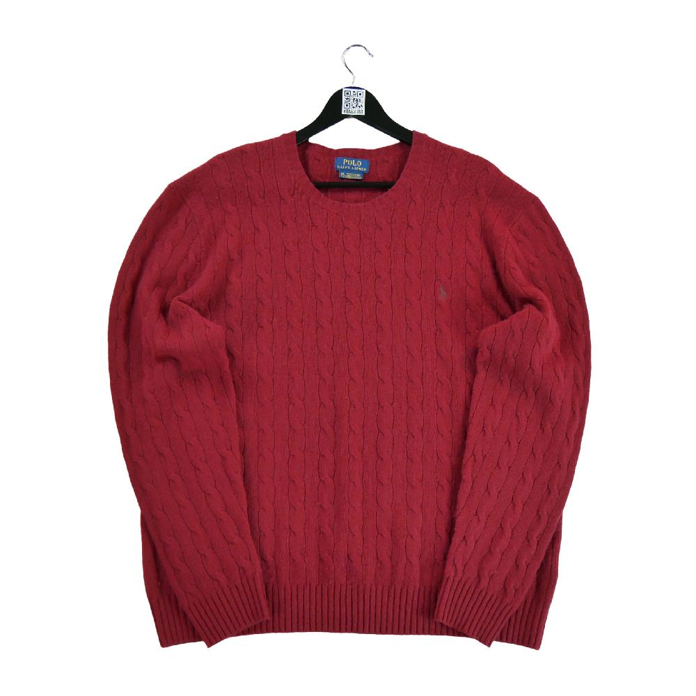 Golf - Polo Ralph Lauren Pull en maille torsadée Laine et Cachemire Homme Taille 2XL Rouge #QWE3008 - photo 1