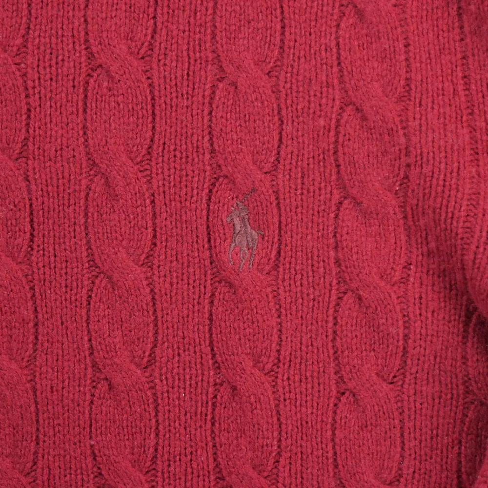 Golf - Polo Ralph Lauren Pull en maille torsadée Laine et Cachemire Homme Taille 2XL Rouge #QWE3008 - photo 5