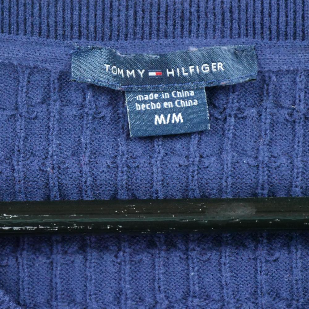 Golf - Tommy Hilfiger Pull en maille torsadée Femme Taille M Marine #QWE0108 - photo 5