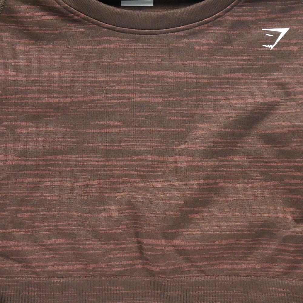 Fitness / Cardio training - Gymshark T-shirt Fitness Yoga CrossFit Femme Taille 2XL Marron #QWE3689 - photo 3