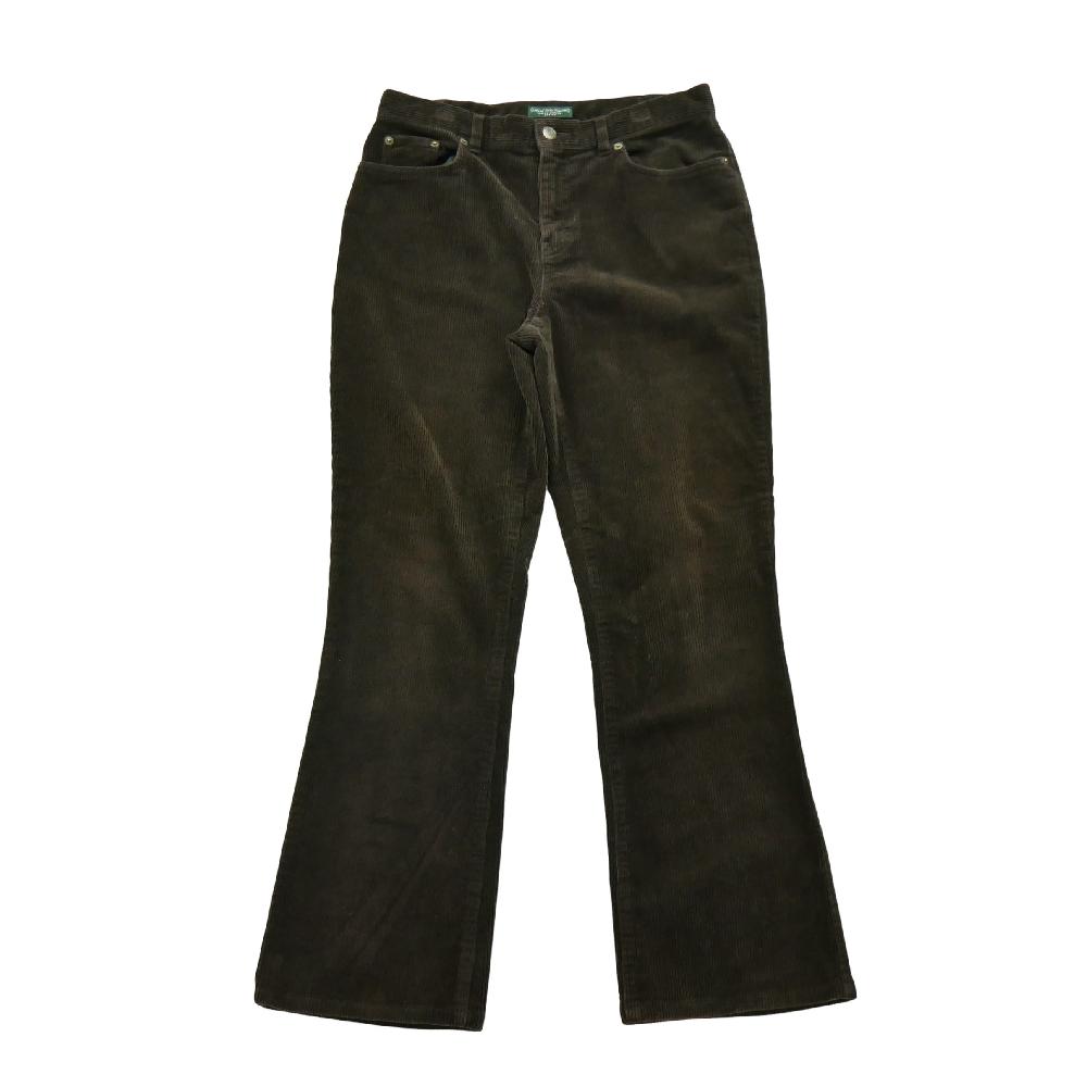 Sportswear - Polo Ralph Lauren Jean FlareIen velours côtelé Taille W28/L32 Femme Marron #QWE7129 - photo 1