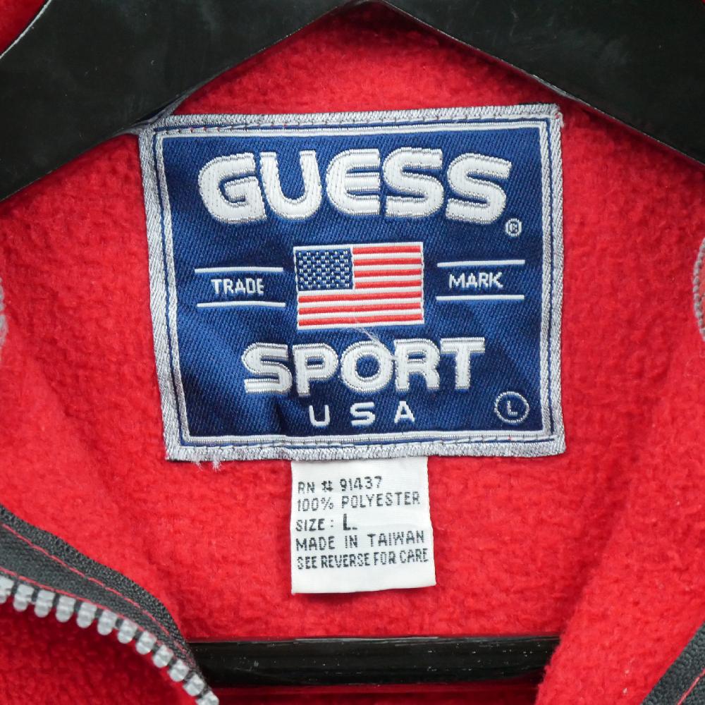 Sportswear - Guess Pull polaire Sport Homme Taille L Rouge #QWE3769 - photo 5