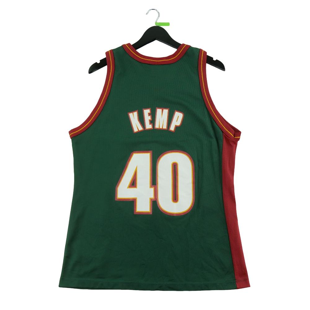 Basket-ball - Champion Maillot NBA Seattle Super Sonics Kemp Shawn 40 1995-1997 Taille L #QWE4362 - photo 2