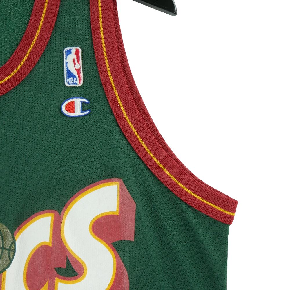 Basket-ball - Champion Maillot NBA Seattle Super Sonics Kemp Shawn 40 1995-1997 Taille L #QWE4362 - photo 3